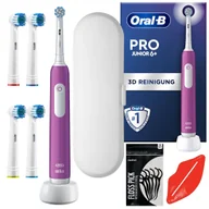 Szczoteczki do zębów dla dzieci - SZCZOTECZKA ELEKTRYCZNA DLA DZIECI ORAL-B PRO 3 JUNIOR FIOLETOWA + DODATKI - miniaturka - grafika 1