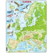 Puzzle - Puzzle 87 el. Mapa topograficzna Europy Larsen - miniaturka - grafika 1