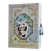 Szkolne artykuły papiernicze - Pamiętnik Notes Na Kłódkę Format A4 96Kart. Panda - miniaturka - grafika 1