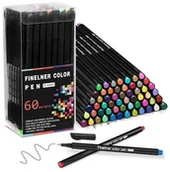 Przybory szkolne - Zestaw 60 cienkopisów 0,4 mm na bazie wody WIELOKOLOROWE - miniaturka - grafika 1