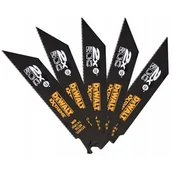 Brzeszczoty - DEWALT zestaw 5 szt. brzeszczotów bagnetowych Extreme do piły szablastej, do metalu 14/18 zębów / cal, długość 152mm, [DT2407L] DT2407L-QZ - miniaturka - grafika 1