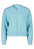 Swetry damskie - Betty & Co Damski kardigan z dzianiny z kołnierzem, niebieski, 36 - miniaturka - grafika 1