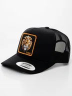 Czapki i chusty sportowe męskie - Czapka Z Daszkiem Trucker Czarna z Lwem MyStars LEW MĘSKA DAMSKA UNI MODNA - miniaturka - grafika 1