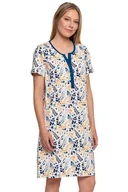 Piżamy damskie - Nocna koszula Moraj PDK2800-002 patt 1-blue - miniaturka - grafika 1