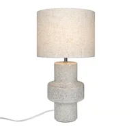 Lampy stojące - Elegancka beżowa lampa stołowa Dugan z ceramiki - miniaturka - grafika 1