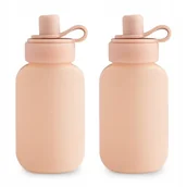 Bidony dla dzieci - Mushie Silikonowe Saszetki na Mus – 2 pak – BLUSH - miniaturka - grafika 1