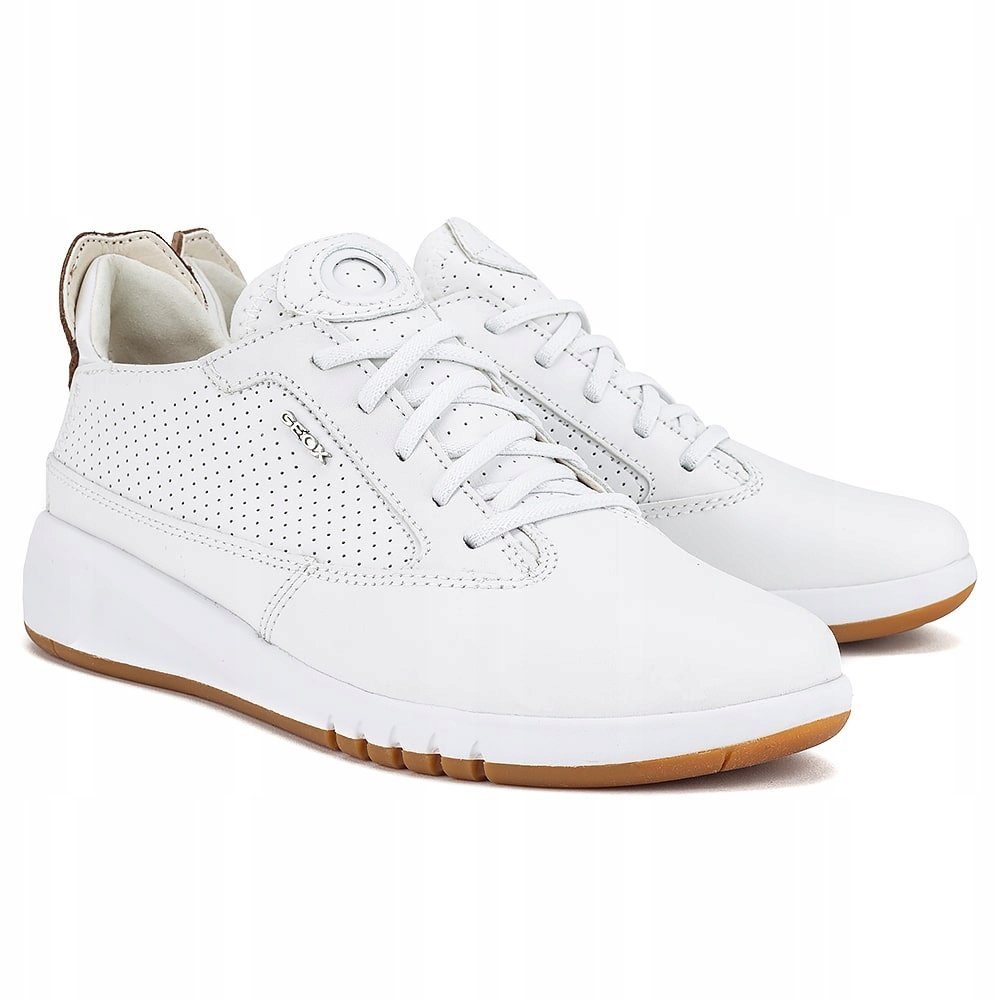 GEOX BUTY SPORTOWE BIAŁE DAMSKIE Z LOGO 41 J8A