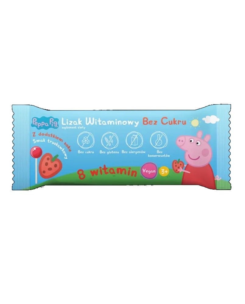 Domowa Apteczka Lizaki Witaminowe Bez Cukru Peppa Pig Smak Truskawkowy