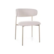 Krzesła - Krzesło tapicerowane ELTON BREGO jasnobeżowe - miniaturka - grafika 1