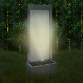 Fontanny ogrodowe - vidaXL Fontanna ogrodowa, srebrna, 39 x 22 x 108,5 cm, stal nierdzewna - miniaturka - grafika 1