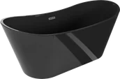 Wanny - Mexen Montana wanna wolnostojąca 170 x 80 cm, czarna, przelew gun gray szczotkowany - 52011708070-66 - miniaturka - grafika 1