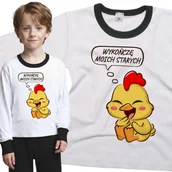 Piżamy dla dziewczynek - Piżama dziecięca Wykończę Moich Starych Śmieszny Kurczak Urwis 98/104 - VoloDonum - miniaturka - grafika 1