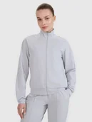 Bluzy damskie - 4F Bluza treningowa regular szybkoschnąca damska - szara L - miniaturka - grafika 1