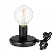 Lampy stojące - Lampka nocna Lampa stołowa loft czarna na led E27 - miniaturka - grafika 1