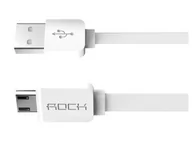Kable USB - ROCK Kabel ROCK Micro USB Płaski 100cm : Kolor - biały 646 - miniaturka - grafika 1