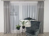 Firany - Komplet balkonowy z cyrkoniami, firanki balkonowe, firany gotowe - miniaturka - grafika 1