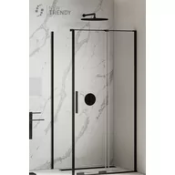 Kabiny prysznicowe - New Trendy EXK-4155 KABINA SMART BLACK PROSTOKĄTNA 160x90x200 CZYSTE 8mm ACTIVE SHIELD - miniaturka - grafika 1