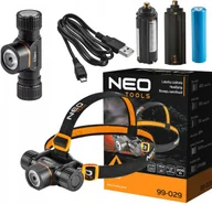 Latarki - Latarka Czołowa Akumulatorowa Neo Akumulator Usb Led Czołówka Usb 2000lm - miniaturka - grafika 1