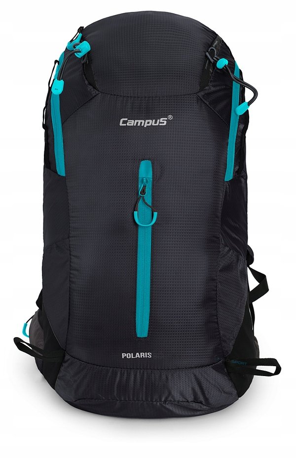 Campus Polaris 37L Lekki Plecak Miejski Czarno-niebieski