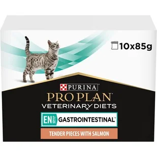 Purina Pro Plan Veterinary Diets Feline EN ST/OX Gastrointestinal łosoś 10 x 85 g - Mokra karma dla kotów - miniaturka - grafika 1