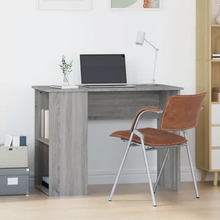 vidaXL Biurko, szary dąb sonoma, 100x55x75 cm, materiał drewnopochodny - Biurka - miniaturka - grafika 1