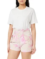 Spodenki damskie - Pinko Golf Shorts Bull Kamuflaż Spodenki Damskie, Nn7_mult.nude, Różowy, 34 - miniaturka - grafika 1