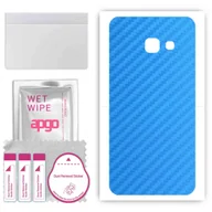 Szkła hartowane na telefon - Folia naklejka skórka strukturalna na TYŁ do Samsung Galaxy A3 (2017) -  Carbon Niebieski - apgo SKINS - miniaturka - grafika 1