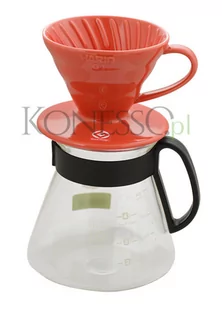 Hario Ceramiczny Drip V60-01 - CZERWONY - Zaparzacze i kawiarki - miniaturka - grafika 2