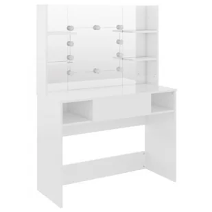 Biała toaletka do makijażu z żarówkami led C7-B76 - Toaletki - miniaturka - grafika 1