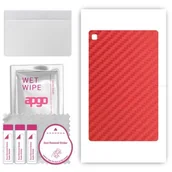 Akcesoria do tabletów i e-booków - folia naklejka skórka strukturalna na TYŁ do Samsung Galaxy Tab S6 Lite 2024 - Carbon Czerwony - apgo SKINS - miniaturka - grafika 1