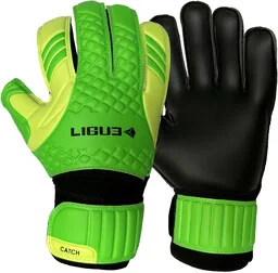 Rękawice bramkarskie Ligue Catch neon green-lime-black - Piłka nożna - miniaturka - grafika 1