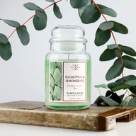Świece - Świeca zapachowa sojowa w szkle duża Purple River 623 g Eukaliptus Trawa Cytrynowa Eucalyptus Lemongrass - miniaturka - grafika 1
