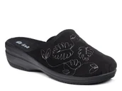 Kapcie damskie - Kapcie damskie czarne Inblu LV-18 pantofle domowe zakryte na koturnie-37 - miniaturka - grafika 1