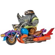 Figurki dla dzieci - Wojownicze Żółwie Ninja Chopper Cycle Pojazd Z Figurką Rocksteady Cycle Playmates - miniaturka - grafika 1