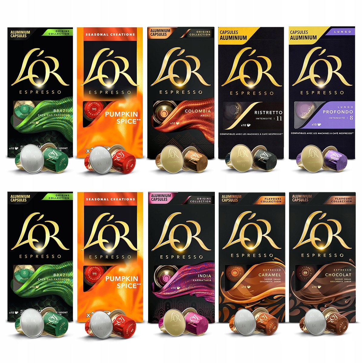 Kapsułki L'or zestaw do Nespresso(r)* mix z Pumpkin Spice 100 kaw