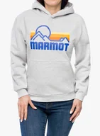 Bluzy damskie - Bluza z kapturem damska Marmot Coastal Hoody - light grey heather - miniaturka - grafika 1