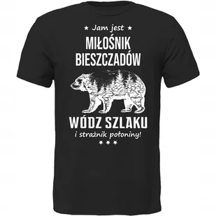 KOSZULKA JAM JEST BIESZCZADY WÓDZ PREZENT MIŁOŚNIK - Koszulki męskie - miniaturka - grafika 1