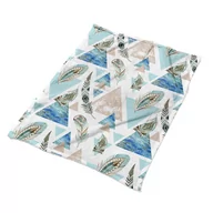 Koce - Grafika pluszowy pled kocyk Trójkąty i Pióra eko, Fabricsy - miniaturka - grafika 1