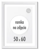 Ramki na zdjęcia - RAMKA NA ZDJĘCIA 50x60 cm ramki biała drewniana - miniaturka - grafika 1