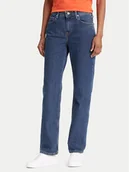 Spodnie damskie - Tommy Hilfiger Jeansy Classic WW0WW45672 Niebieski Straight Fit - miniaturka - grafika 1