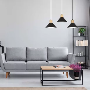 Emibig Rowen lampa wisząca 3-punktowa czarna 1044/3 1044/3 - Lampy sufitowe - miniaturka - grafika 3