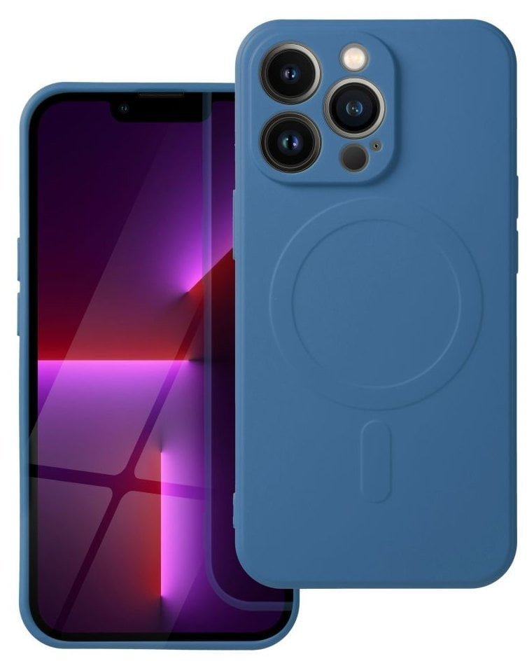 Futerał SILICONE MAG COVER big hole kompatybilny z MagSafe do IPHONE 17 Pro Max niebieski