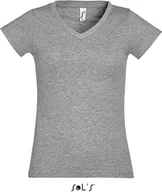 Koszulki i topy damskie - SOLs 11388 Koszulka damska V-Neck Moon - Kolor: fuksja - Rozmiar: XL - miniaturka - grafika 1