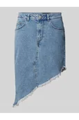 Spódnice - Spódnica jeansowa z frędzlami - Noisy May - miniaturka - grafika 1
