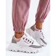 Sneakersy damskie - Cross Jeans Sneakersy KK2R4071C Biały - miniaturka - grafika 1