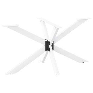 vidaXL Noga do stołu jadalnego, biały, 120x68x(72-73) cm, stal - Meble modułowe i akcesoria - miniaturka - grafika 1