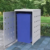 Kosze na śmieci - FENIKS vidaXL Pojedyncza osłona na 240 L, stal nierdzewna vidaXL - miniaturka - grafika 1