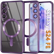 Etui i futerały do telefonów - Etui Supero Tpuplating Magsafe do Samsung Galaxy S24 FE, fioletowe - miniaturka - grafika 1