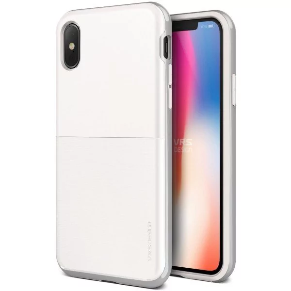 VRS Design Etui High Pro Shield S iPhone X White Silver VRS074WSL