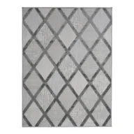 Dywany zewnętrzne - FLOKO Dywan zewnętrzny Bella geometryczny szary 80 x 140 cm - miniaturka - grafika 1